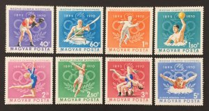 Hungary 1970 #2036-43, Olympics, MNH.