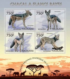 Togo - Jackals - 4 Stamp Sheet - 20H-545