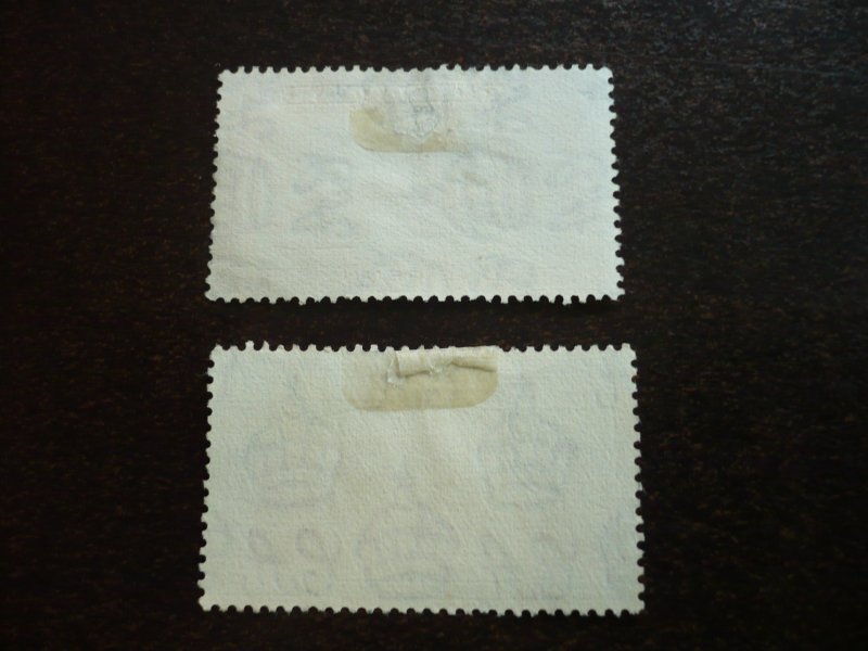 Stamps - Gibraltar - Scott# 108, 113 - Used Partial Set of 2 Stamps