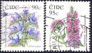 Ireland - 2 used stamps depicting flowers 1653 & 1711 c.v. $ 4.75