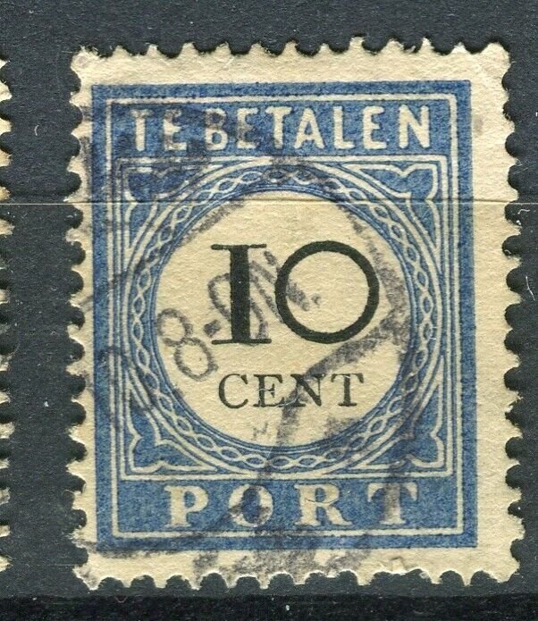 NETHERLANDS; 1894 early Postage Due issue fine used 10c. value