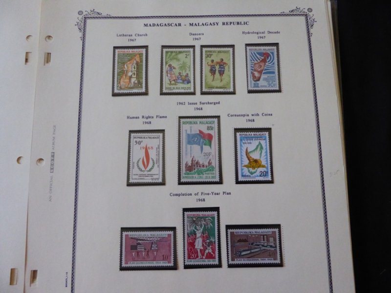 Madagascar 1959-1975 Mainly MNH Stamp Collection on Scott Spec Album Pages