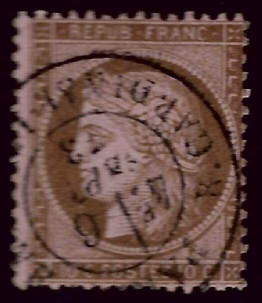 France SC#42 Used F-VF sm hr SCV$60.00...Worth a Close Look!