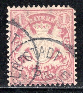 German States Bavaria Scott # 54, used