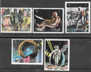 Sharjah MNH Set Of 5 Space Apollo 17 1972