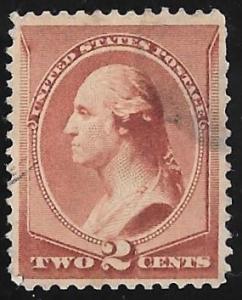 210 2 cents Washington, Red Brown Stamp used VF