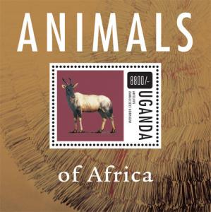 Uganda - Animals of Africa 2014 - Souvenir sheet MNH