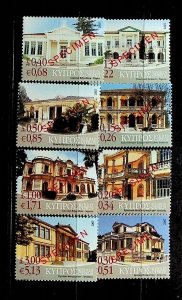 CYPRUS Sc 1077-84 NH ISSUE OF 2007 - BUILDINGS - SPECIMEN - (JS23)