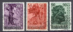 Liechtenstein Sc# 332-334 Used (a) 1959 Trees & Bushes