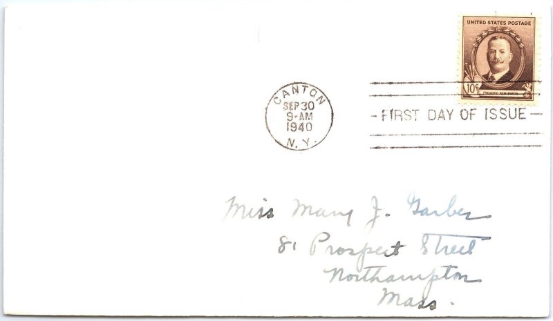 US FIRST DAY COVER FAMOUS AMERICANS 10c FREDERIC REMINGTON 1940