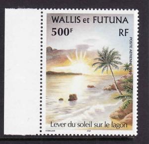 Wallis & Futuna-Sc#C214-unused NH Airmail set-Sunrise over Lagoon-1999-