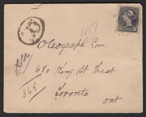 Simcoe Co. 1898 Midhurst 8c registered to Toronto. $25