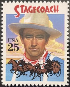 Scott #2448 1990 25¢ Classic Films Stagecoach MNH OG VF/XF
