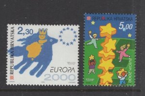 Croatia #428-29 (2000 Europa set) VFMNH  CV $6.25