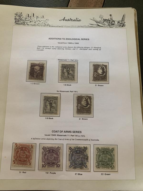 Australia Collection from 1927 to 1978 Used Cat. Value $575