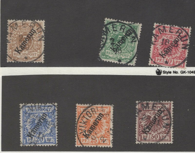 Cameroun #1-6 F-VF Used CV. $103 (JH 12/15) GP 