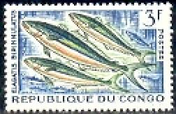 Fish, Rainbow Runner, Congo stamp SC#99 Mint