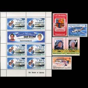 MONTSERRAT 1985 - Scott# 573-9A Opt.Incl.Sheet Set of 12 NH