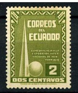 Ecuador 1939 - Scott 388 MH - 2c, New York World's Fair 