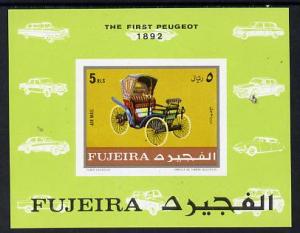 Fujeira 1970 Cars (1892 Peugeot) imperf m/sheet unmounted...