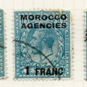 Morocco Agencies French Zone 1917-24 Issue 1F. Optd Surcharged NW-180695