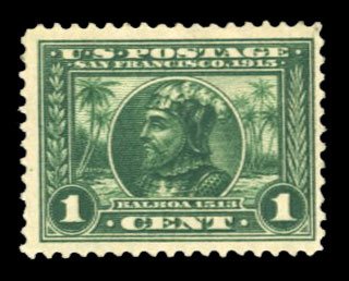 United States, 1910-30 #397 Cat$15, 1913 1c green, hinged