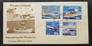 Pitcairn Islands Ship Serving 1985 Ships Transport Vehicle (stamp FDC)