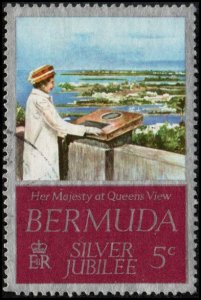 Bermuda 347 -Used - 5c Queen's Visit  (1977)