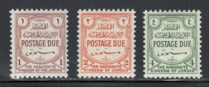 Jordan 1952 Postage Due Scott # J53 - J55 MH