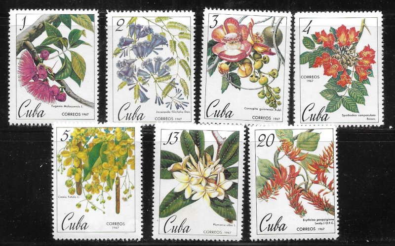 Cuba 1225-1231 Flowering Plants set MNH