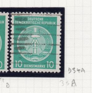 East Germany Officials 1954-56 Early Issue Fine Used 10pf. 222032