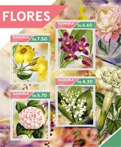 Stamps. Flora, Flowers 2023 year 1+1 sheets  perf Namibia NEW