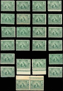 US SCOTT #328 NH LOT of 24 Founding of Jamestown, Capt. John Smith, SCV $1560!