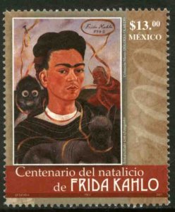 MEXICO 2540, FRIDA KAHLO, PAINTER, CENTENARY OF HER BIRTH. MINT NH. VF.
