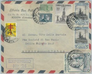 81573 - COLOMBIA - Postal History - Airmail COVER   - MEDICINE Tuberculosis 1954