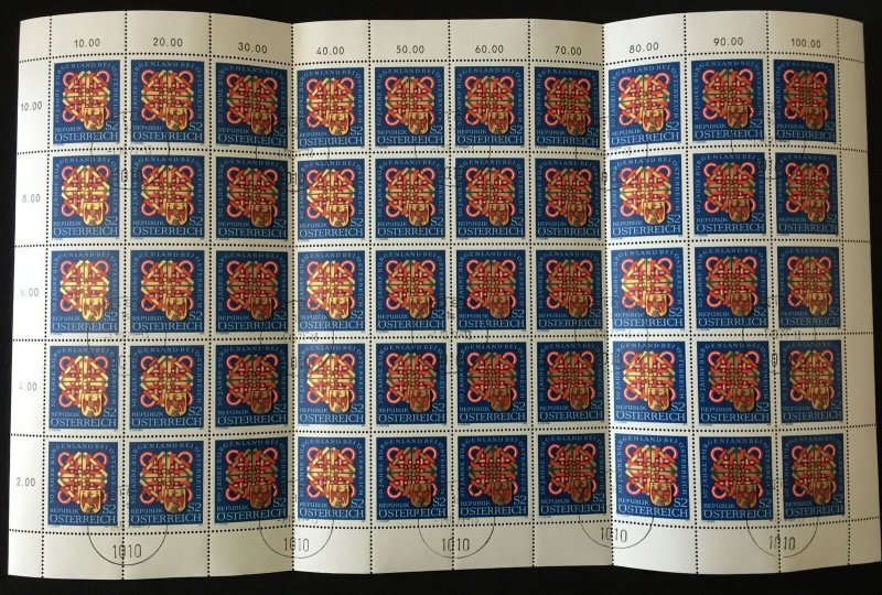 AUSTRIA 1970s Sheets MNH Used Blocks (Apprx 800 Stamps) (LA 839