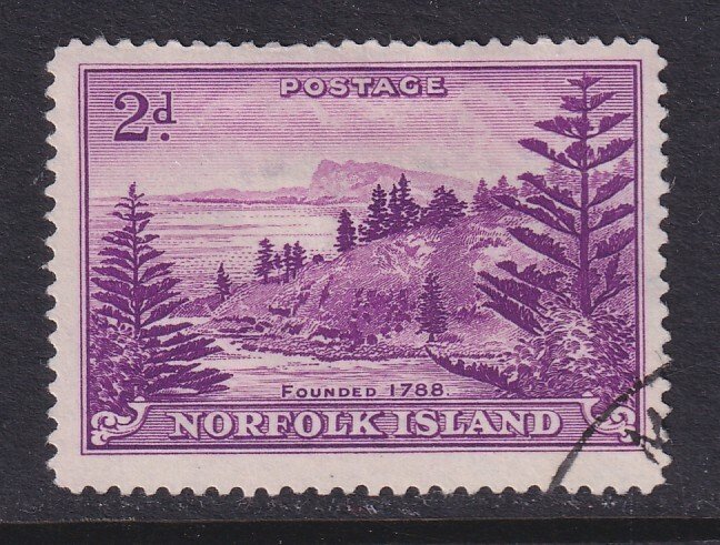 Norfolk Island, Scott 4 var (SG 4a), used (small thin), White Paper