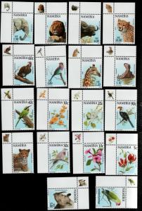 Namibia # 853-870 Mint NH Birds!