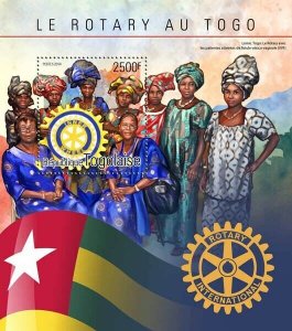 2014 TOGO MNH. ROTARY IN TOGO  Y&T Code: 911  |  Michel Code: 6368 / Bl.1091