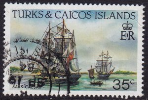 Turks & Caicos Islands - 1984 - Scott #585a - used - Sailship Bark Caesar