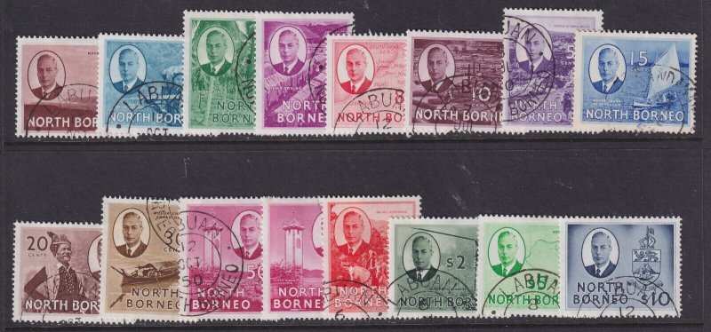 North Borneo, Scott 244-258 (SG 356-370), used