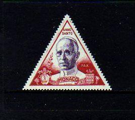 MONACO -1951- HOLY YEAR - POPE PIUS - TRIANGLE - MINT!