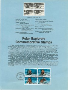 US SP752 Polar Explorers Souvenir Page #2223a