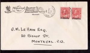 Canada #139 VF Used Pair On Cover To MTL QC