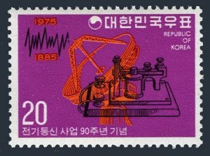 Korea South 992 block/4,MNH.Michel 1004. Korean telecommunications system,1975.