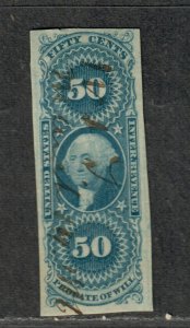 US Sc#R62a Used/VF, Imperf, Cv. $55