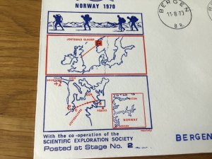 British Jostedals Glacier Expedition Norway 1970 stamps cover Ref 56233