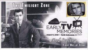 AO-4414s-2, 2009, Early TV Memories, FDC, Add-on Cachet, Pictorial Postmark, The