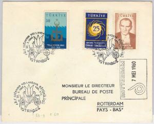 TURKEY -  POSTAL HISTORY -  COVER with special postmark - FLOWERS 1960