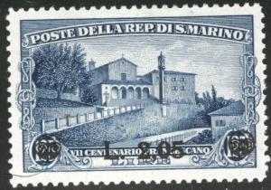 San Marino Scott 183 MH* 1936 Capuchin Church Overprint